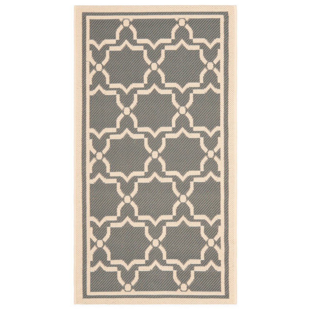  Rectangle Aylesbury Vale Outdoor Patio Rug Anthracite/Beige