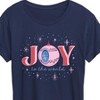 Women's - Instant Message - Christmas Joy To The World Sparkle Short Sleeve Graphic T-Shirt - 2 of 4