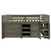 Donco Kids Louver Twin Antique Grey Modular Low Loft Bed - Group A - 3 of 4