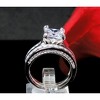 Trynity Wedding Ring Set for Women CZ Engagement Ring Matching Bridal Band Ginger Lyne Collection - 4 of 4