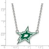 Black Bow Jewelry Sterling Silver Dallas Stars NHL Necklace 18 Inch - 2 of 4