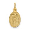Black Bow Jewelry 14k Yellow Gold Small St Christopher Medal Charm or Pendant - 3 of 4