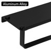 Unique Bargains Washroom Aluminum Alloy Toilet Paper Holder Matte Black - 4 of 4