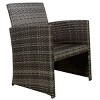 Tangkula 4PCS Outdoor Furniture Set Chairs Coffee Table Patio Garden Set Mix Gray - 4 of 4