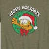 Boys' - Garfield - Happy Holidays Wreath Short Sleeve Graphic T-Shirt - 2 of 4
