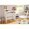 HomeStock Office Desk with Keyboard Tray and Drawer Pure White Axess - 4 of 4