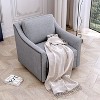 Hrinhom 31.1"W 360°Swivel Chair,Modern Accent Armchair with Metal Base - 4 of 4