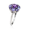 Ross-Simons 0.60 Carat Amethyst, .50 ct. t.w. Tanzanite and .40 ct. t.w. Iolite Ring With Diamonds in 14kt White Gold - 3 of 4