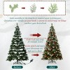 EROMMY 7.5Ft Pre-Lit Christmas Tree With 500 Incandescent Warm White Lights, Pine Cones And Ornaments - 3 of 4