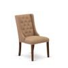 East West Furniture,Dining Chairs Light Sable Linen Fabric Parson Dining Chairs and Button Tufted Back - 3 of 4