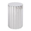 HomeRoots 18" Silver Stainless Steel Block End Table - 4 of 4