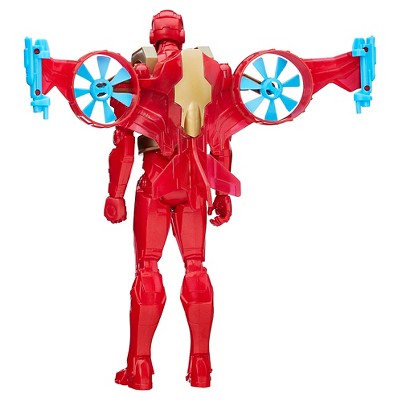 hovering iron man figure