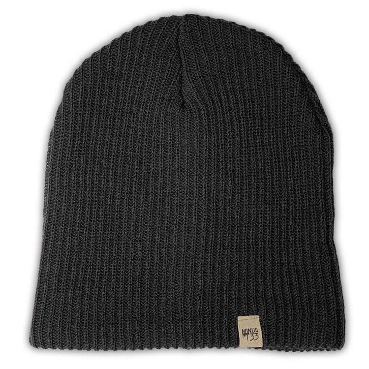 Minus33 Merino Wool Midweight - Everyday Rib Knit Beanie 100% Merino Wool Black, 1 of 15