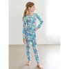 RuffleButts SoftSnooze Big Girls Ruffle Long Sleeve Pajama Set - 3 of 4