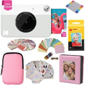 Kodak Printomatic Instant Print Camera Gift Bundle w/Pink Soft