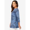 Jessica London Women's Plus Size Stretch Cotton Boatneck Tunic - 4 of 4