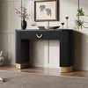 Console Table with Vertical Ribbed Front, Gold Accents and Storage Drawer, Narrow Entryway Table for Hallway, Living Room-The Pop Home - 2 of 4