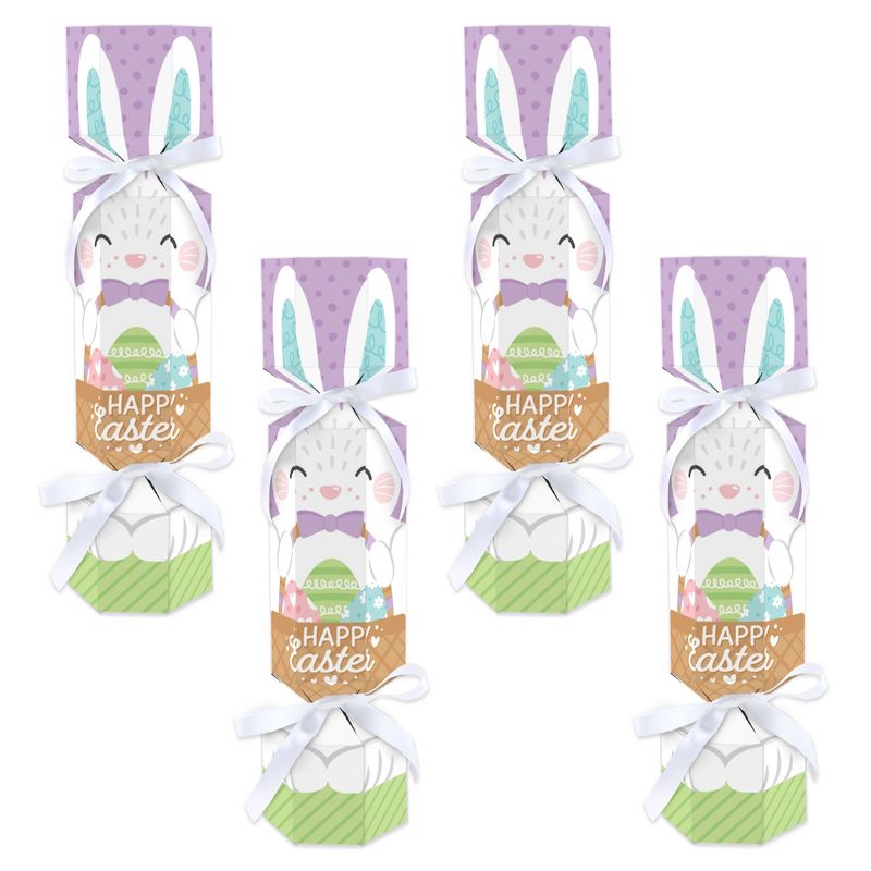 Big Dot of Happiness Spring Easter Bunny - No Snap Happy Easter Party Table Favors - DIY Cracker Boxes - Set of 12, 1 of 10