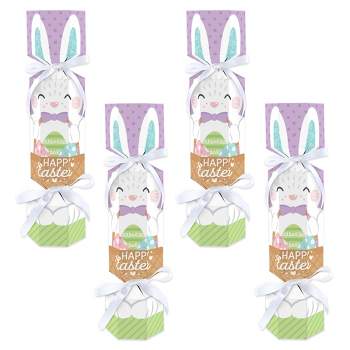 Big Dot of Happiness Spring Easter Bunny - No Snap Happy Easter Party Table Favors - DIY Cracker Boxes - Set of 12