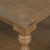 Lyngins Vintage Coffee Table with Vase Column Legs – Pine Veneer & Solid Wood, Retro Living Room Table, Sturdy Construction, Ideal Center Table - 3 of 4