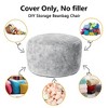 Bean Bag Covers Only, Adult Bean Bag Chair Cover No Filler, Round Soft Fluffy Faux Fur Beanbag Lazy Sofa Bed Cover - 2 of 4