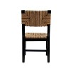 Storied Home Willowbrook Dining Chair Black: Mahogany Frame, Armless Design, Spot Clean - 3 of 4