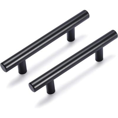 Bolt Dropper Stainless Steel Kitchen Cabinet Door Handles - Black : Target