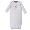 Touched by Nature Baby Boys Organic Cotton Long-Sleeve Gowns 3pk, Cactus Llama - 4 of 4