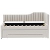 YOOCOZZ Linen Upholstered Daybed with Trundle and Three Storage Drawers - 2 of 4