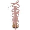 Allegra K Women's Open Toe Strappy Lace Up Stiletto High Heel Sandals - 3 of 4