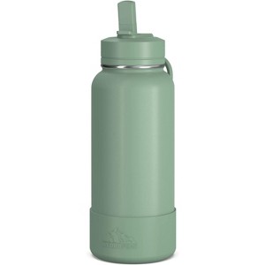 Hydrapeak 32oz Insulated Water Bottle with Straw Lid Matching Color Cap and Rubber Boot - 1 of 4