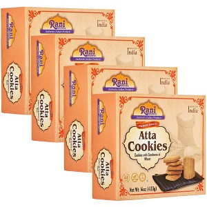 Atta Cookies - 14oz (400g) Pack of 4 - Rani Brand Authentic Indian Products - 1 of 4