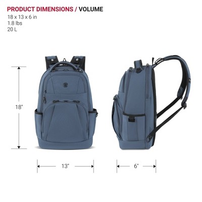 Рюкзаки SWISSGEAR Laptop 18.5" Backpack – Blue — фото 7