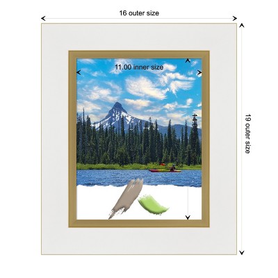 Eva White Gold Polystyrene Wall Picture Frame 11x14