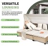 4-Piece UV-Resistant Resin Wicker Patio Set with Canopy, Cushions & Table – Compact for Small Spaces - Beige - 2 of 4