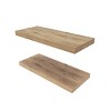 INFURNIC Decorative Wall Shelf Floating Shelf Set of 2 with Large Display Area for Modern Spaces Easy Installation, Beige, 9.8"*31.5"*1.5" - 2 of 4