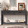 Mayeerty U_STYLE Console Table Entryway Table for Hallway Living Room with 2 Drawers and 1 Shelf - 2 of 4