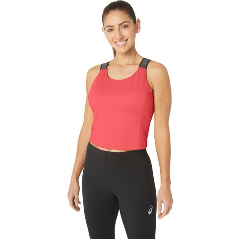 ASICS Women's FIT SANA CROPPED TANK APPAREL, L, Red