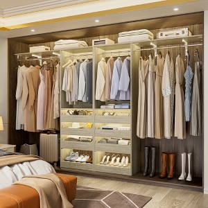 Aheaplus 80.5"-120" Reach In Closet System with 6 Drawers - 1 of 4