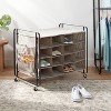 4 Tier Rolling Cubby Shoe Rack Gray - Brightroom™ : Target