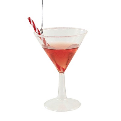 Holiday Ornament 5.5" Candy Cane Martin Christmas Party Drink  -  Tree Ornaments