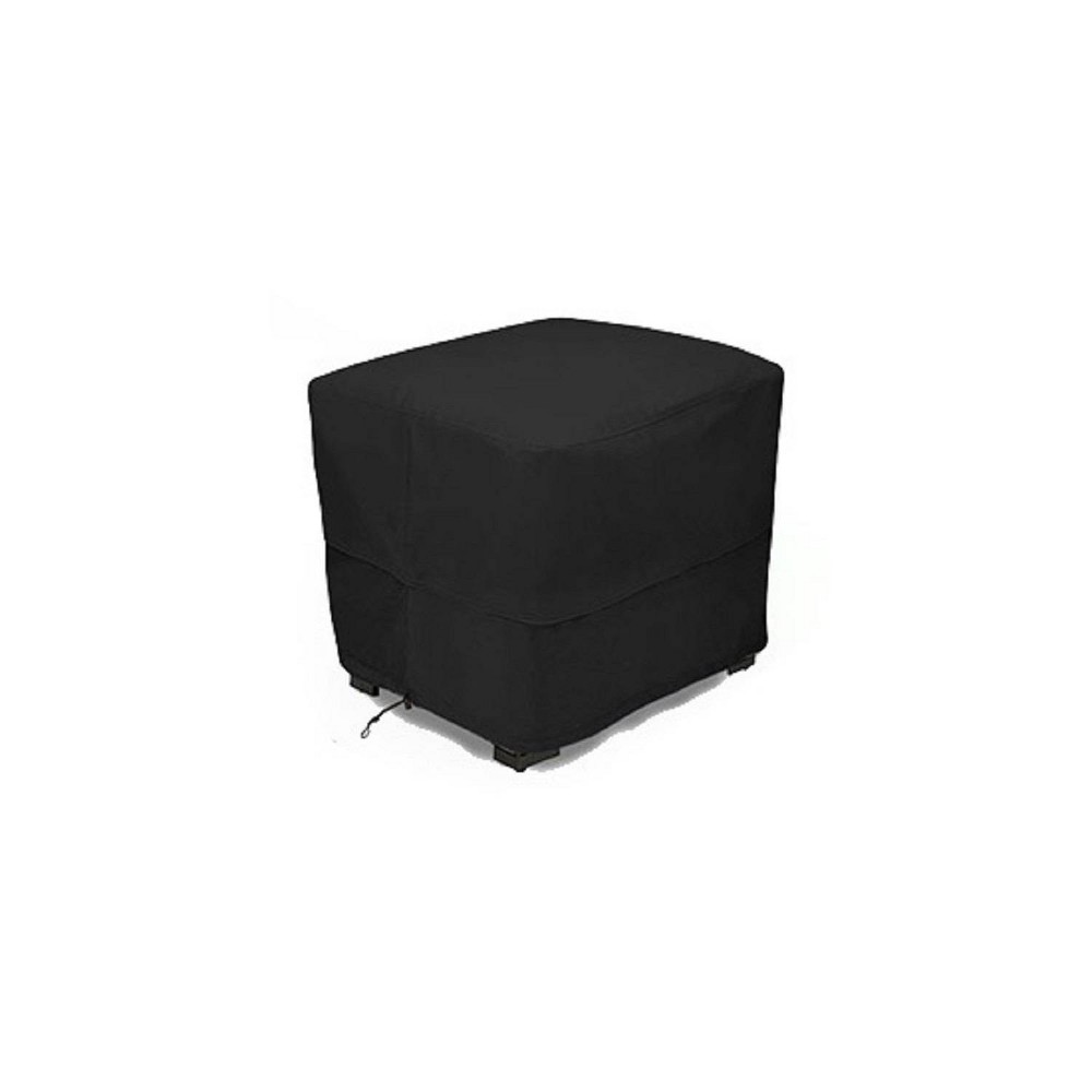 Photos - Furniture Cover Meridian 30" x 30" x 17" Square Ottoman-Table Cover Black 