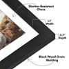 Americanflat 24x34 Poster Frame with Polished Plexiglass, Use as 20x30 Frame with Mat or 24x34 Frame Without Mat, Hudson Collection, Silver - 3 of 4