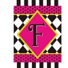 Briarwood Lane Everyday Garden Flag 12x18 For Outdoor Neon Checkerboard Monogram - F Garden Flag Flags For Outside - 2 of 4