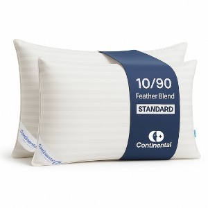 Down & Feather Bed Pillow Medium Loft for Side Sleepers - 1 of 4