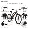 RISOKEYS 26Inch Adult Mountain Bike,21 Speeds Dual Suspension Mountain Bike with High-Carbon Steel Frame and Disc Brakes,for Trail Commuting - 4 of 4
