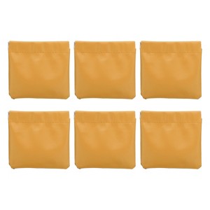 Unique Bargains Mini Waterproof PU Leather Portable Mini Cosmetic Bags 6 Pcs - 1 of 4