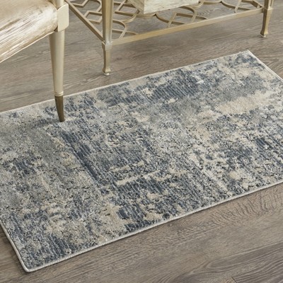 Reversible Hand-Knotted Mineral Grey and Beige Area Rug
