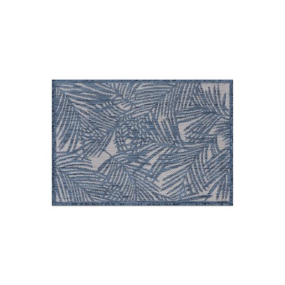 World Rug Gallery Contemporary Palm Leaf Textured Flat Weave Indoor/Outdoor Area Rug