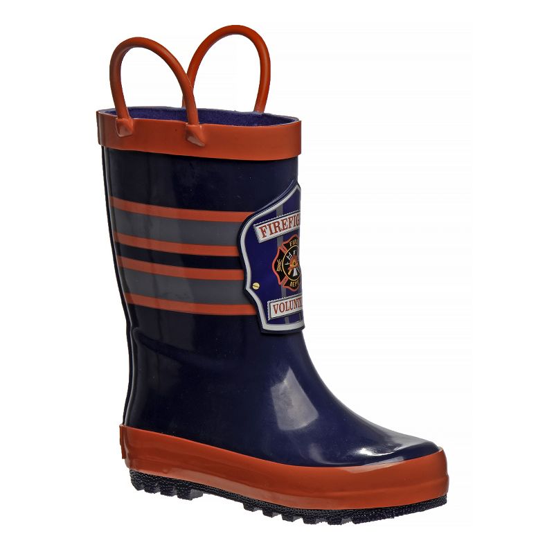 Rugged Bear Boys Firefighter design Rain Boots with Loops, 1 of 7
